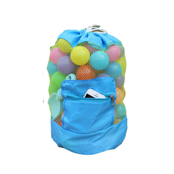 48*24cm Strandlegetøjspose, Foldbar Stor Netpose, Børns Strandrygsæk