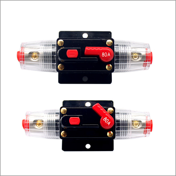12-24V DC 80A Auton Audio Virtakatkaisin Sulakepesällä