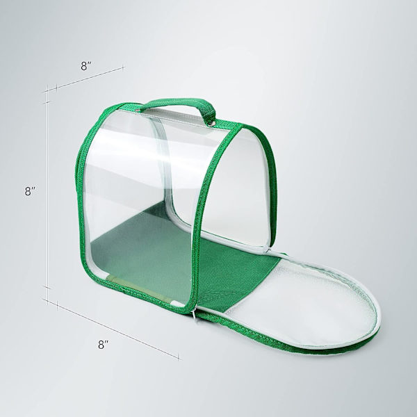 Pieni perhosvivarium, hyönteishäkki, toukkakotelo, Critter-häkki, kannettava kantokahva hyönteisterraarioon 8\" x 8\" x 8\"