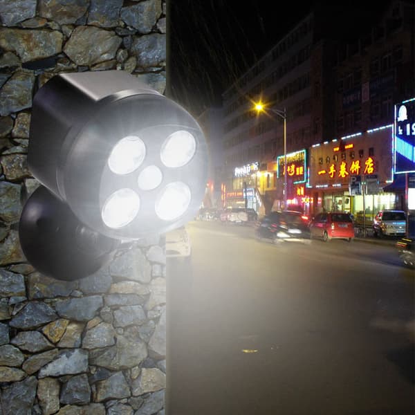 Bevegelsessensorlys, 600 lumen LED-sikkerhetsveggspotlight for