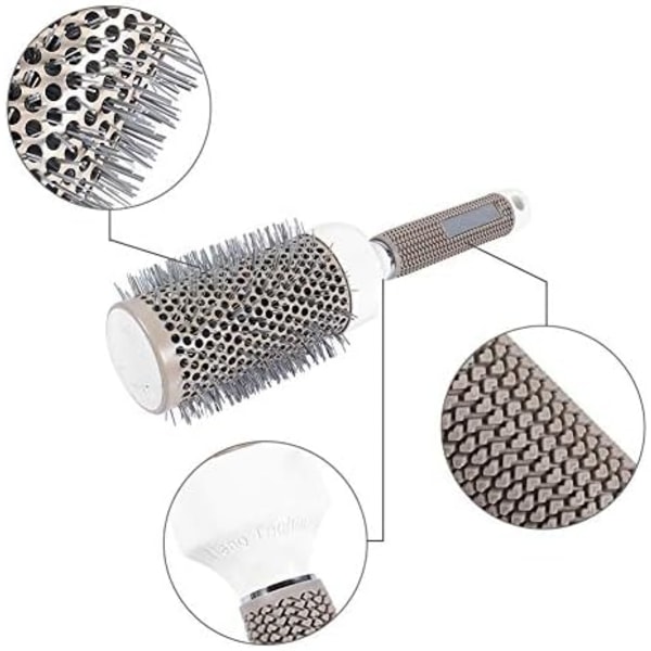 Nano Thermal Ceramic Rund Cylindrisk Hårborste Set 5 Brush Siz