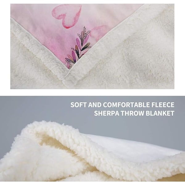 100*150cm Flamingo Sherpa Pläd Kast Teckning Mysig Lätt Hållbar Säng Soffa Pläd för Soffa Stol Säng Barnpresent Kvinnor