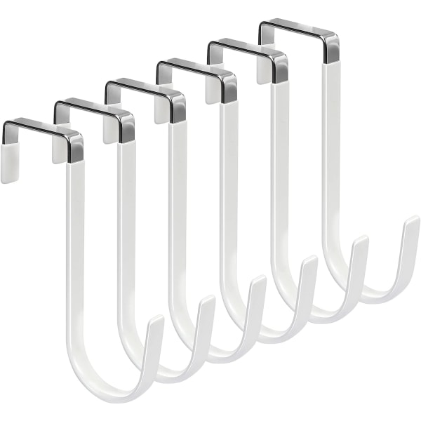 Dørhængende krog, 6 pakker gummikrog forhindrer ridser Heavy Duty