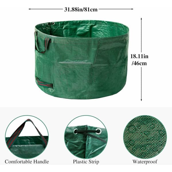 Vandtæt havepose genanvendelig foldbar PP haveaffaldspose rivefast haveaffaldspose 81X46cm