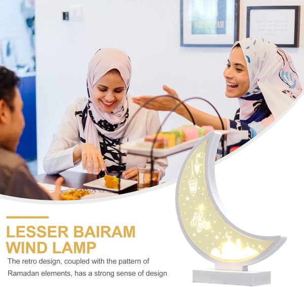 Ramadan Mubarak Dekorative Eid Månelampe Dekorasjoner Månenattlys Treet