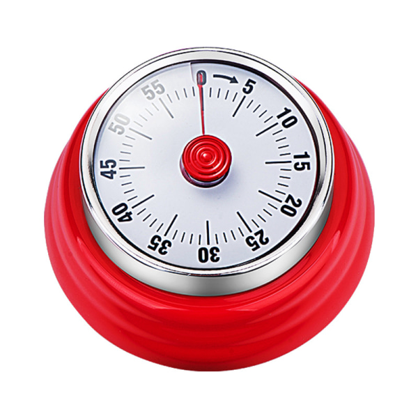 Mekanisk kökstimer, adsorberbar magnetisk timer, vattentät rostfritt stål återanvändbar timer, 60 minuters nedräkning, lämplig för kök