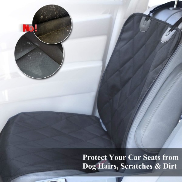 Car Skirt less Design Dog Front Seat Cover Oxford Seat Cover Blac