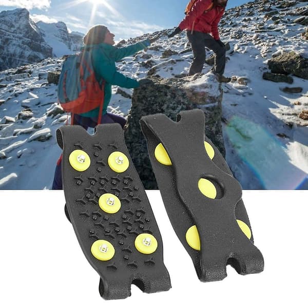 2 stk 5 pigger Crampon sklisikker sko deksel bærbar klatresko S