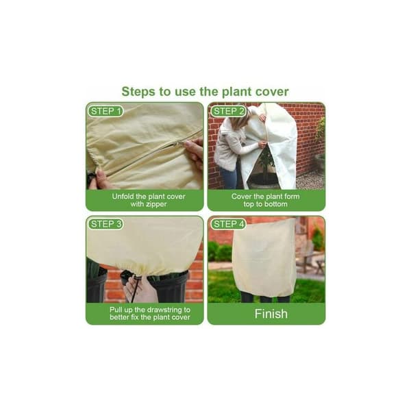 2PCS Vinterdeksel Plantebeskyttelsesdeksel for vinter - 100 x 80 cm
