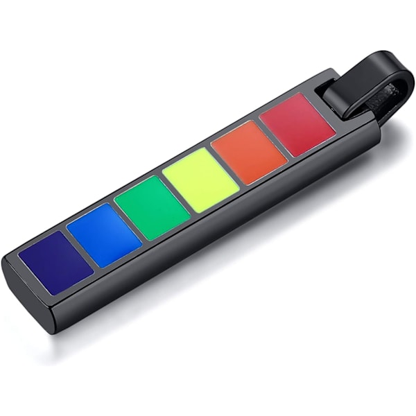 Kvinners Halskjeder, Kvinner, Pride Rainbow Halskjeder, Regnbue Rektangel Anheng