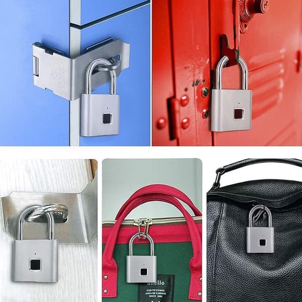 Fingeravtrykklås, fingeravtrykkhengelås, USB-lading, biometrisk, høy sikkerhet