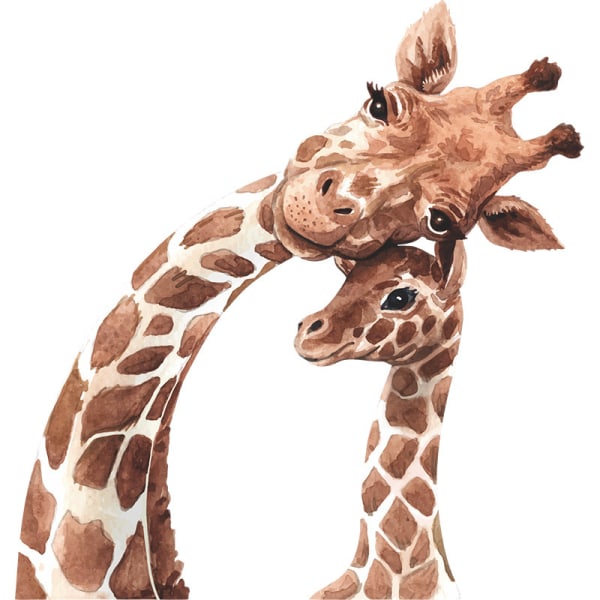 söta giraffer väggdekor Väggdekoration klistermärke för vardagsrummet