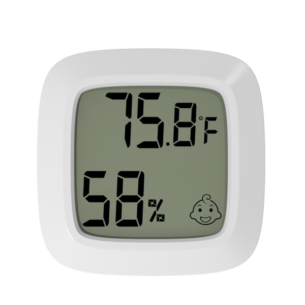 2 stk. Mini Indendørs Digital Hygrometer Termometer, LCD Monitor Fugtighedsmåler med Temperaturmålere til Hjem, Kontor, Køkken, Kælder, Køleskab, Skab, Fahrenheit (℉), Komfort (2)