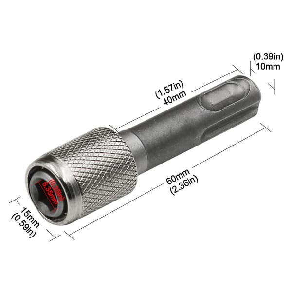 Stykker 6,35 mm (1/4'') Bitsholder Adapter - Hex Skaft Konverter til Slagboremaskiner og Hammere, Alsidigt og Holdbart DIY Tilbehør