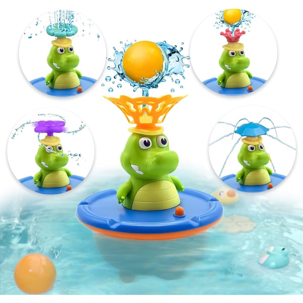 Badelegetøj Fountain Crocodile, 5 Modes Spray Water Badelegetøj til Ki