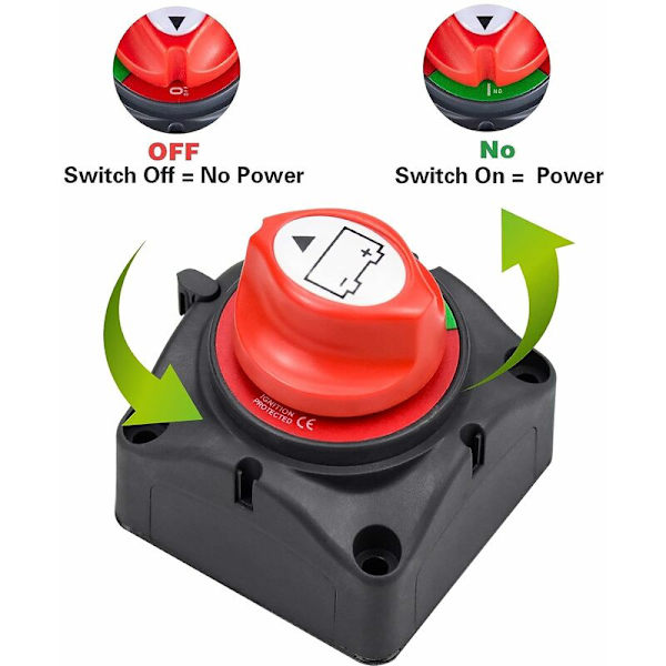 Batteri Isolator Afbryder, 12-48V Batteri Afbryder Afbryder til Biler, Både, Køretøjer