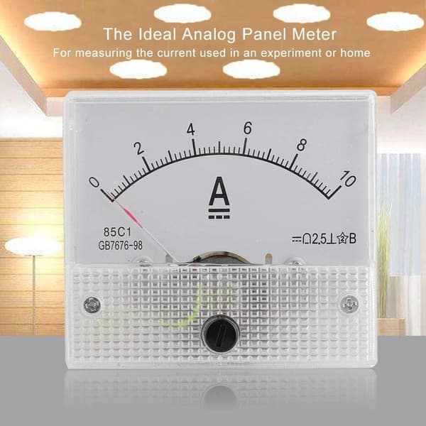 Mini Professionel Holdbar Analog Amperemeter 2,5 mm Spændingsnøjagtighed Analog Voltmeter DC 85 Strøm Analog C1 (DC 0-10A)