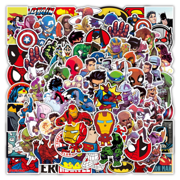 Teens Hero Stickers 100 stk. Vandtæt til Decal, Laptop Water Bott