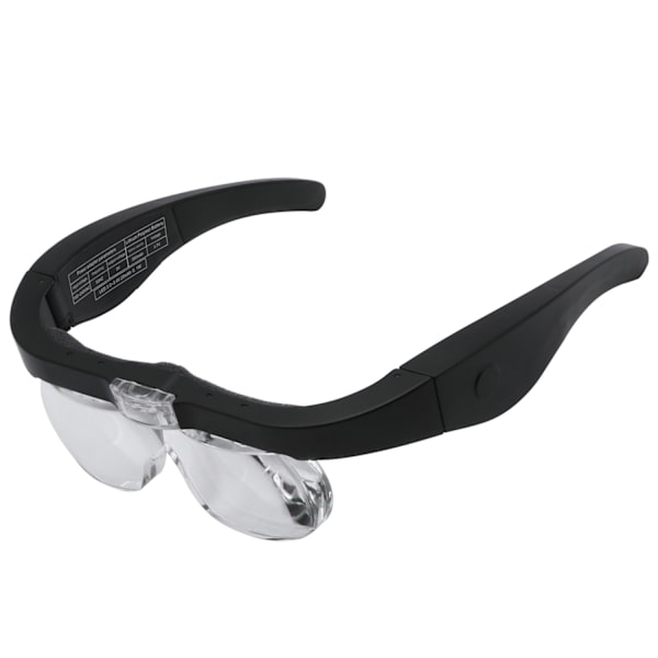 2 LED, Front Magnifying Headset Magnifier Hands Free med 4 avtagbare linser for lesing, gullsmed, sying og DIY (1.5X-5X)
