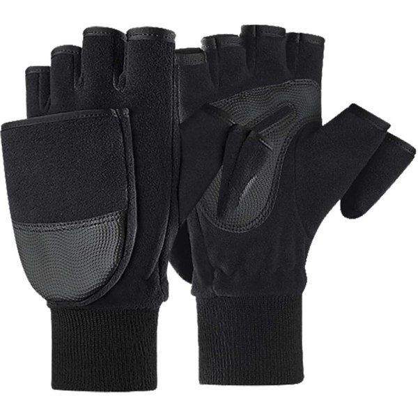 Men's Winter Flip Top Glove 2 i 1 varma fleecehandskar halvfinger