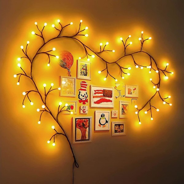 DIY Ljusvägg Dekoration Heminredning 72 LED Ljusboll
