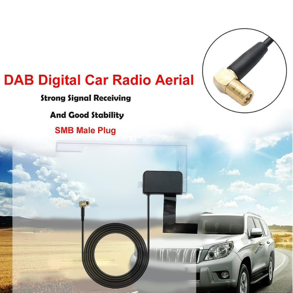 Universal Dab Digital Car Radio Antenna Patch Aerial Window Glass