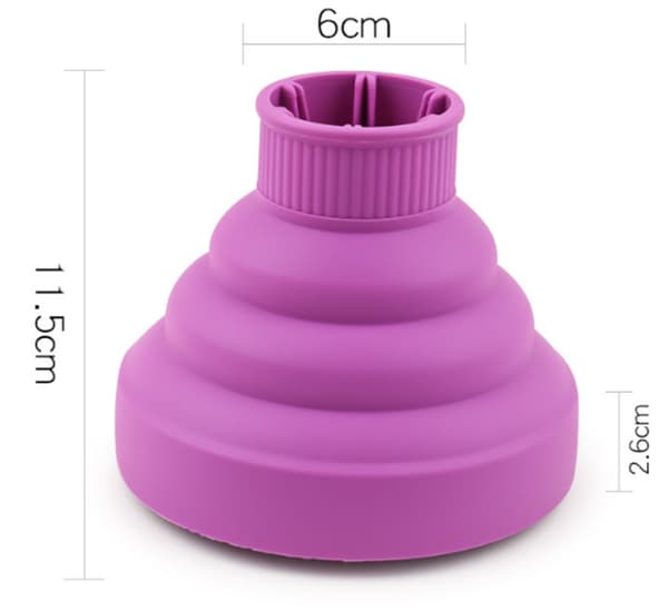Hårtørrer Diffuser, Universal Hår Diffuser, Foldbar Loop Diffuser, Universal Foldbar Hår Diffuser, Silikone Hårtørrer Diffuser, Universal Hår Diffu