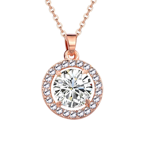 Zirkon Smyckeset Örhängen Ring Armband Halsband Fyra Delar