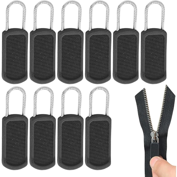 10 stycken blixtlåsdragare, blixtlåsdragare | Ersättningsblixtlåsset för ryggsäck | Blixtlås för bagage, blixtlåsreparationssats för
