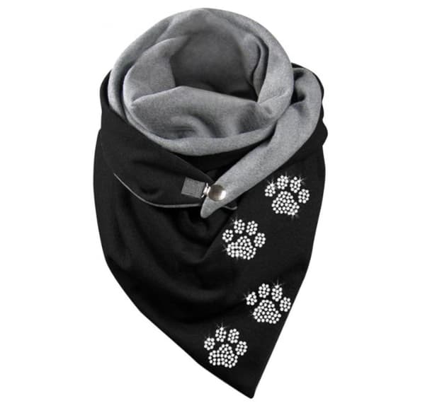 Bomuldsscarfs til kold vinter - varm, tyk wrap med knap - bløde scarfs - søde trykte scarfs til damer, kæreste, vinter