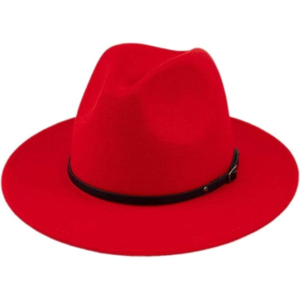 Kvinde Panama Hat Uld Falske Hatte Bred skygge Retro Vogue Fedora Hat