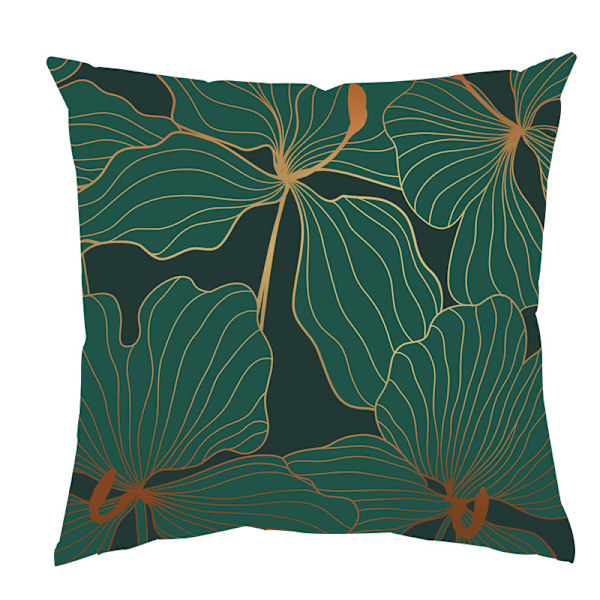 4 kpl tyynynpäälliset 45x45cm Lehtikuvio Neliön muotoinen koristeellinen Pi