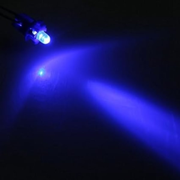 10x LED-polttimo Kojelaudan Instrumentti B8-5D T5 Valot Sinisellä Pidikkeellä Auto