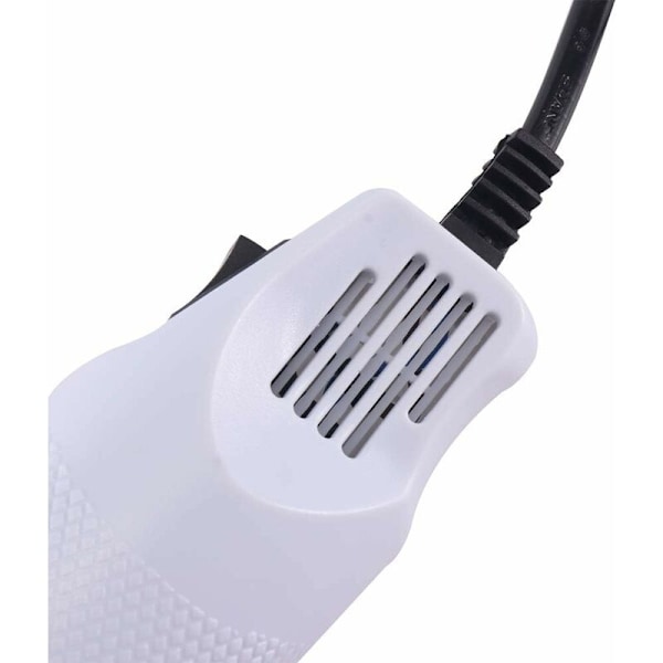 Kuumilmapuhaltimet 300W Mini-kuumilmapuhallin Käsikuumilmapuhallin Kohokuviointiin Lämpötyökalu 220/110V EU-pistoke (Valkoinen)