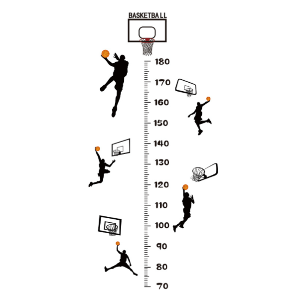 En set med basket höjdmätning Wall Stickers Wall Stickers