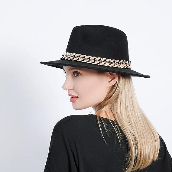 Fedora-hatter for kvinner med bred brem, fasjonable damehatter til kjole