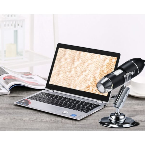 USB digitalt mikroskop, 0X-1000X handhållet förstoringsboreskop, 8