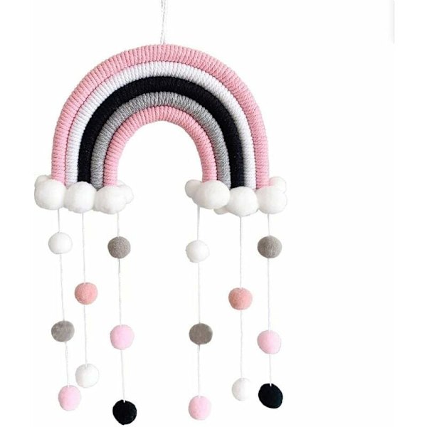Macrame Regnbåge Väggdekoration Heminredning Boho Rum Dekor Hand
