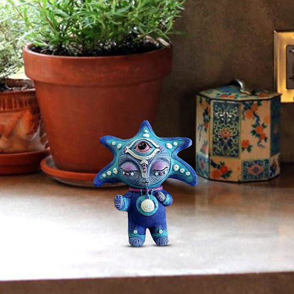 Harpiks Elf Statue Figurine Innovativ Skrivebord Hage Håndlaget Ali