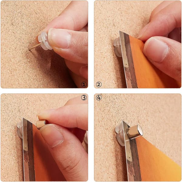 Magnetiska tryckstift för väggar och anslagstavlor (10 st)