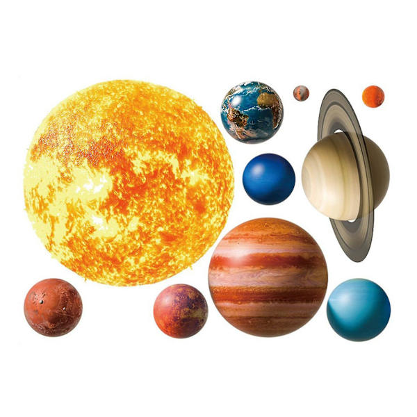 Väggdekaler för solsystemets planeter
