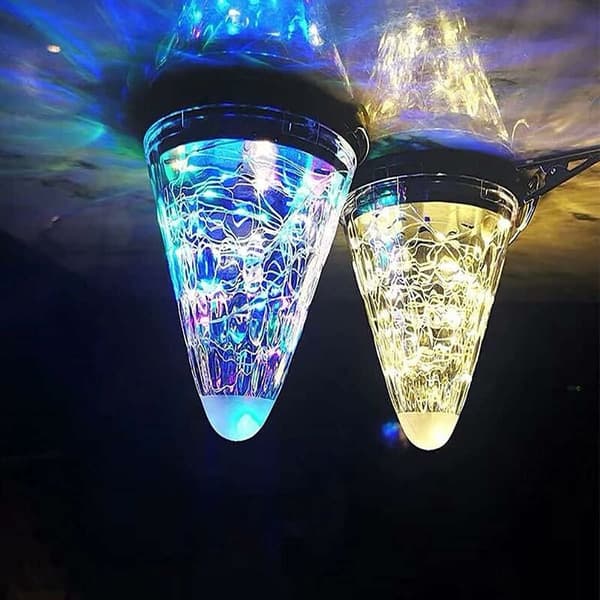 50 LED solcellelykt hengende lys hage lysekrone