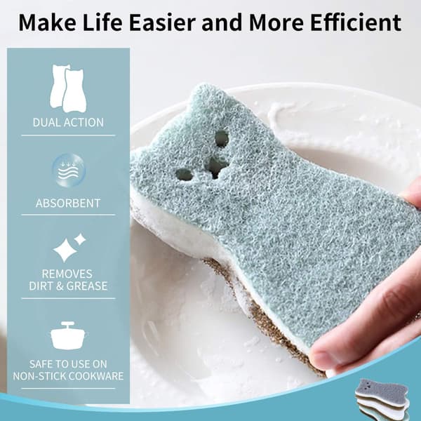 Köksskrubbsvampar Icke-repande Multi-Use Heavy Duty Skrubbsvamp för Di