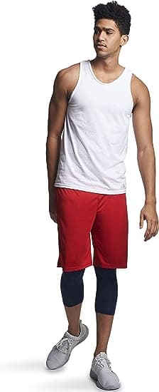 Herre bomull ytelses singlet (hvit)