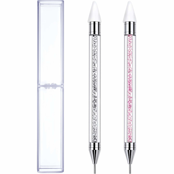 2 st Rhinestone Picker Dotting Pen, Dubbelsidig Rhinestone Gem