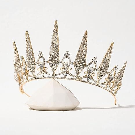 Guld Tiaraer og Kroner til Kvinder, Krystal Bryllups Tiara til Brud
