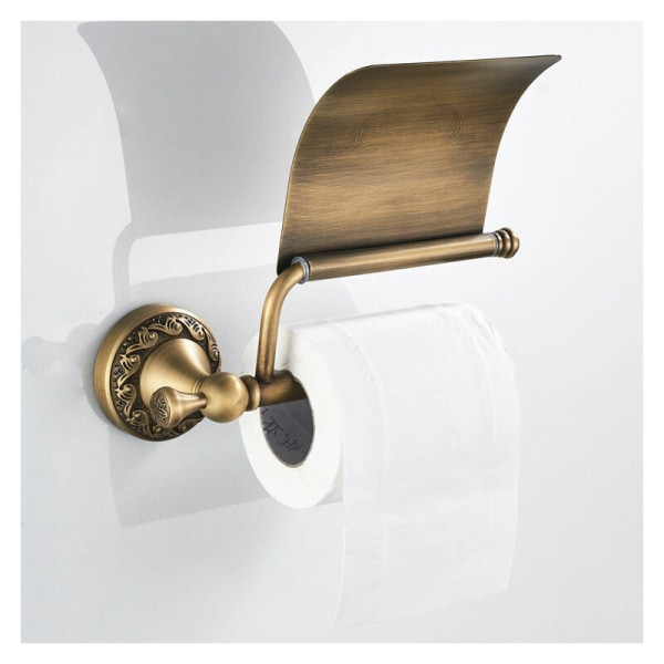 Retro-messinginen WC-paperiteline, seinälle kiinnitettävä WC-paperiteline, T