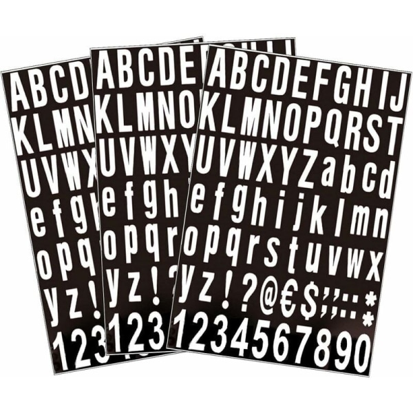 770 st 10 ark självhäftande vinyl bokstäver och siffror Set, Num