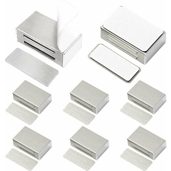Självhäftande skåpsdörrmagnetset med 8 magnetiska dörrlås Upda