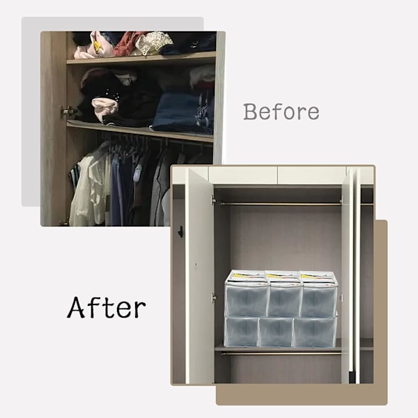 Kommode Skuffe Organizer, 4 stk Jeans Organizer Skuffe 9 Grid, 7